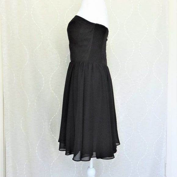 Little Black Chiffon Dress by Guess With Straps or Strapless......625 - Picture 6 of 13